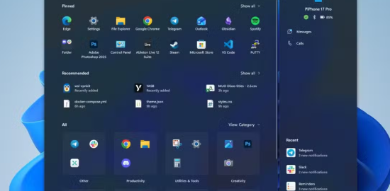 Başlat menüsü nihayet eski halinden kurtuldu