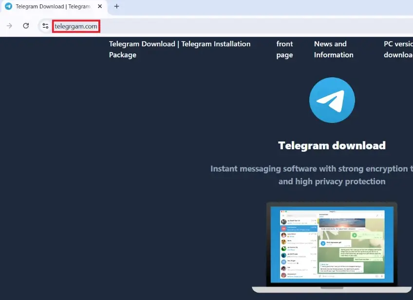 Sahte Telegram sitesi yeni nesil zararlı yazılım yayıyor