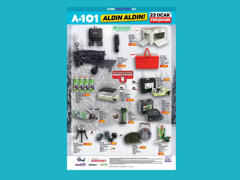A101 Aorcamp kamp ürünleri satacak