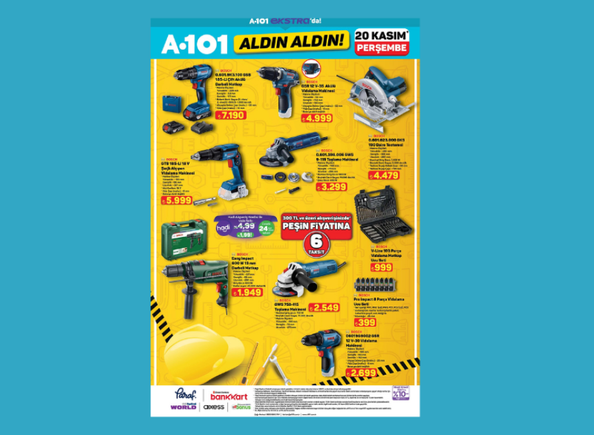 A101 marketler Bosch elektrikli el aletleri satacak