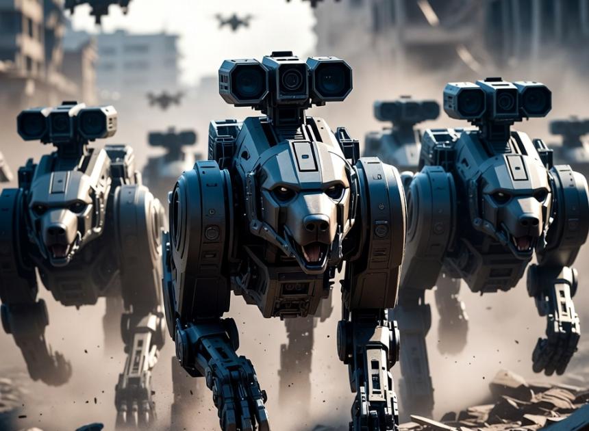 Çin ordusu robot köpek sürüsü teknolojisini tanıttı