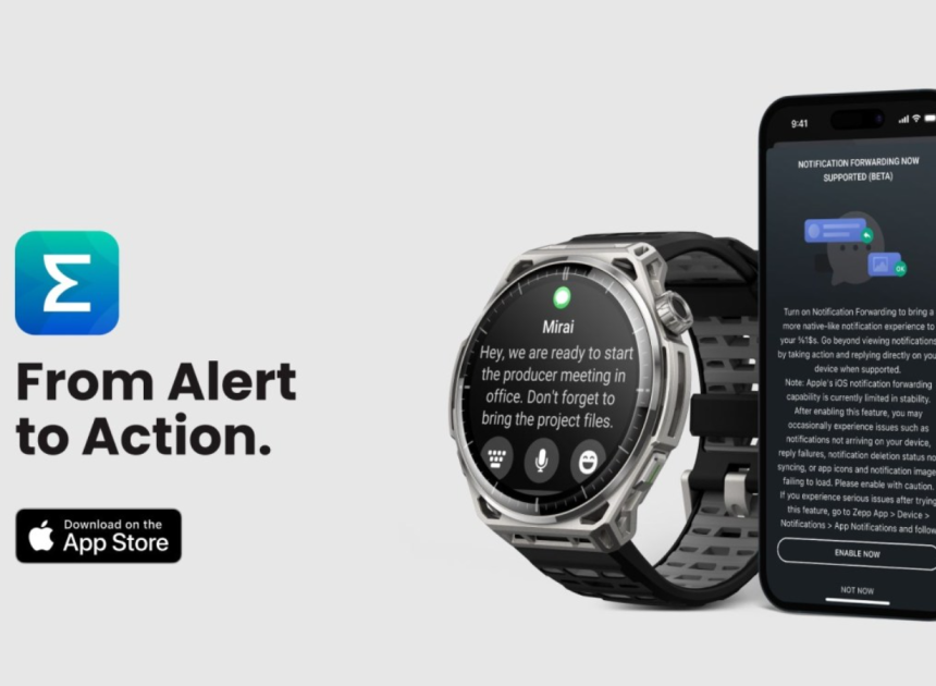 Amazfit, iPhone bildirimlerini akıllı saatlere daha gelişmiş şekilde taşıyor