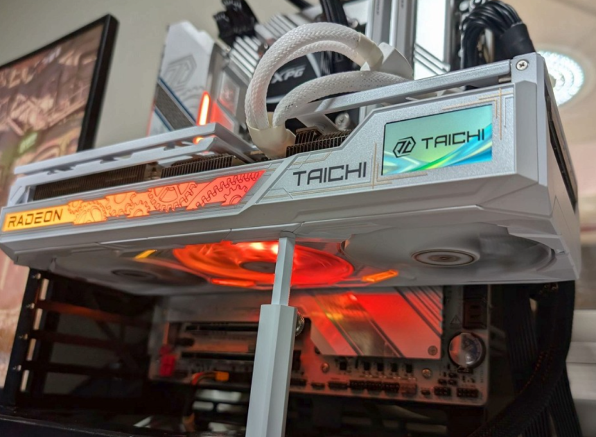 Beyaz RX 9070 XT dahili LCD ekranıyla şov yaptı