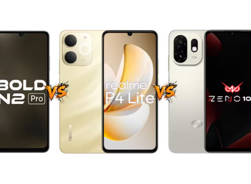 Lava Bold N2 Pro vs Realme P4 Lite 4G vs Itel Zeno 100