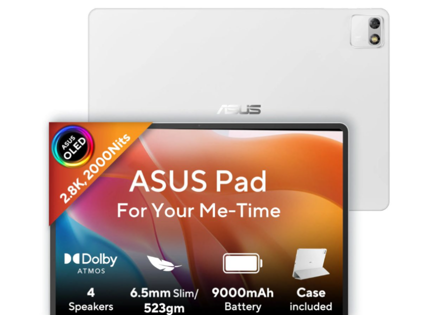 2,8K 144 Hz OLED ekran, Dimensity 8300 işlemci ve 9.000 mAh bataryalı ASUS Pad, 6 Ağustos'ta Hindistan'da piyasaya sürülüyor