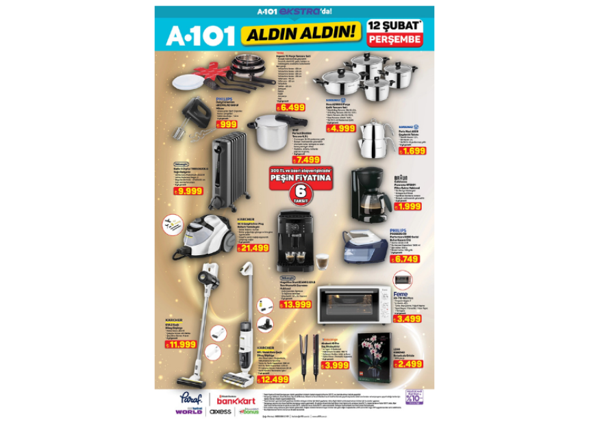 A101 marketler buharlı temizleyici dikey süpürge ve saç düzleştirici satacak