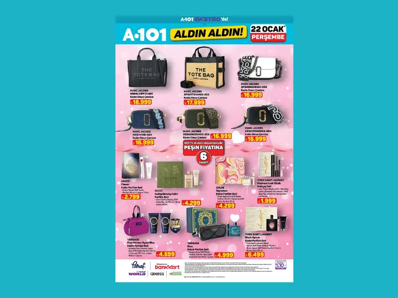 A101 Marc Jacobs çanta ve Kenzo parfüm satacak