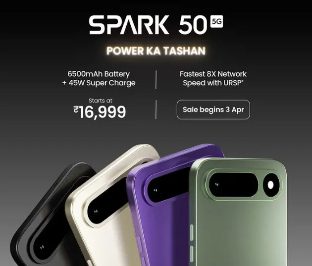 Tecno Spark 50 5G dev bataryasıyla orta segmenti zorluyor
