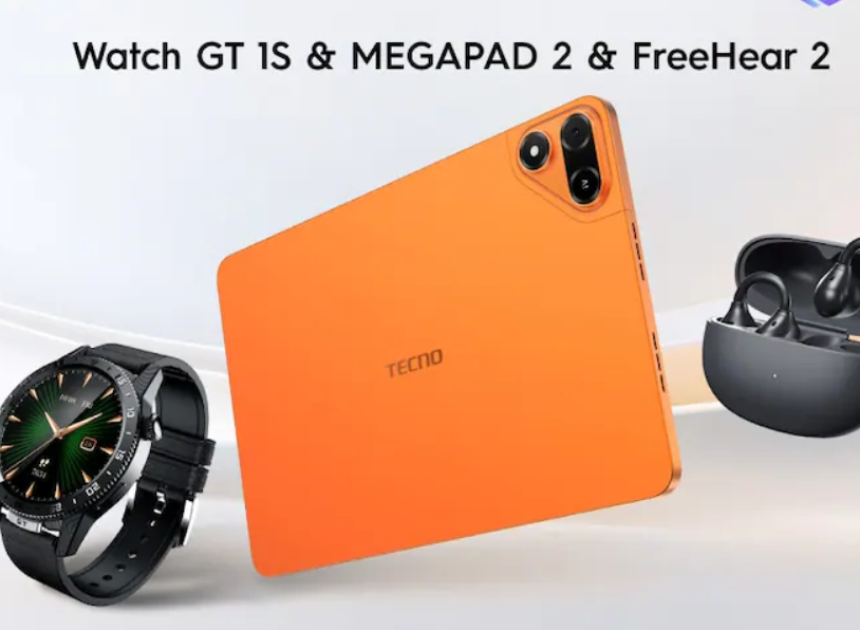 Tecno Megapad 2, Watch GT 1S ve FreeHear 2 tanıtıldı