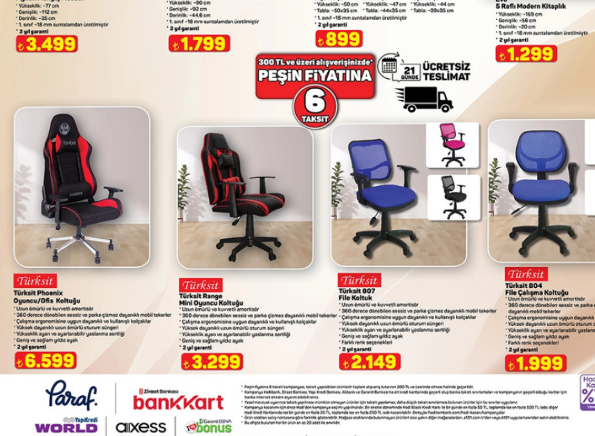 A101 marketler oyuncu koltukları satacak