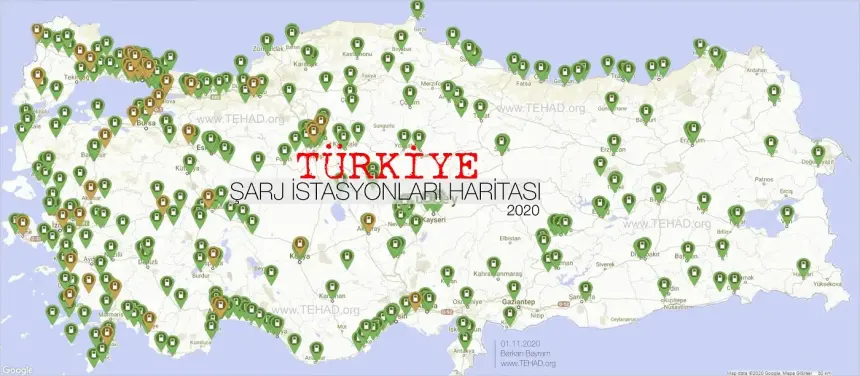 Büyükşehirlerde elektrikli araç şarj istasyonları hızlı yükseliyor, toplam sayı 33 bini aştı!