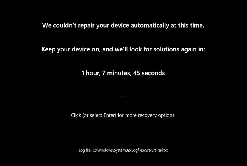 Windows 11 önizlemesinde otomatik bilgisayar onarımı için hızlı kurtarma geliyor
