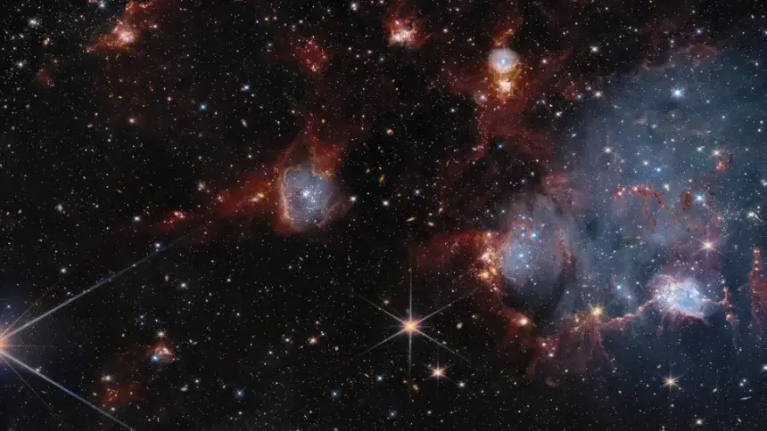 Webb ve Hubble’dan büyüleyici iş birliği ile kozmik kreşte doğan yıldızlar
